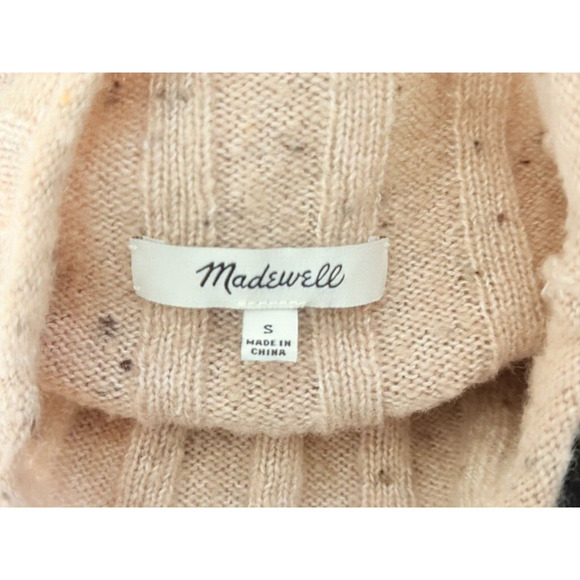Madewell Donegal Evercrest Mock Turtleneck Sweater in Coziest Yarn Small Pink - Picture 7 of 8